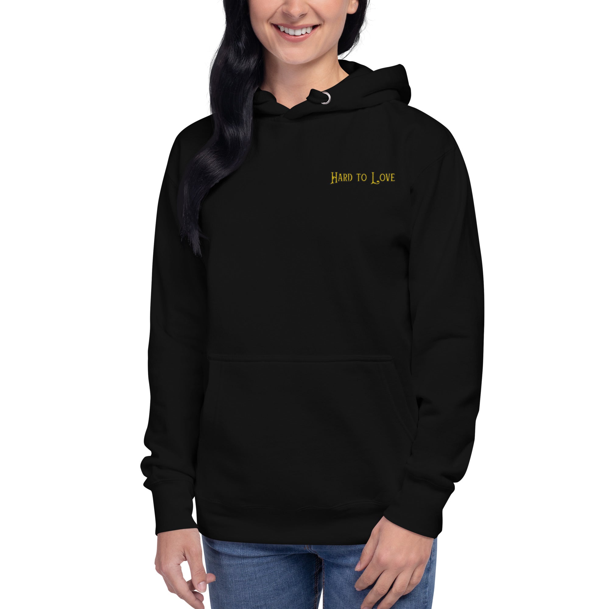 HARD TO LOVE Unisex Embroidered Hoodie – mojobrothersband